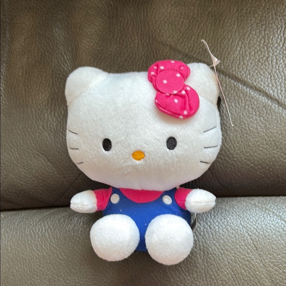 Hello Kitty White and Pink and blue stuffed plush